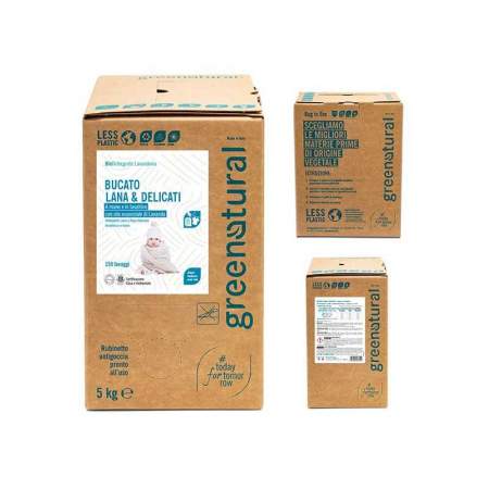 Bag in Box da 5 kg bucato Eco Bio per Lana e Capi Delicati | GreeNatural