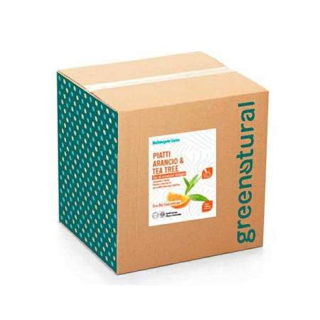 Bag in Box da 10 kg Detergente Liquido Eco Bio per Piatti e Stoviglie con olio essenziale di Arancio e Tea Tree | GreeNatural